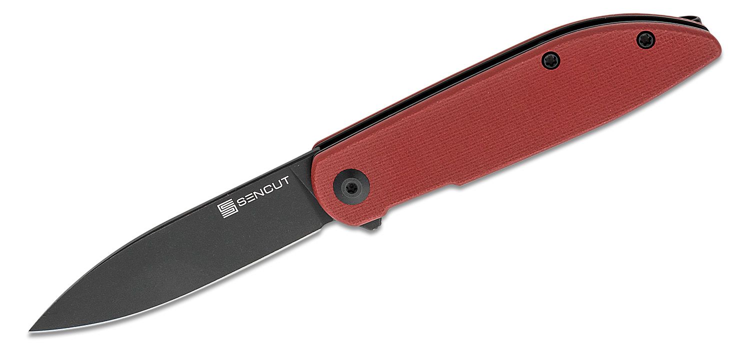 SENCUT Bocll II Flipper Knife - Burgundy G10 #S22019-3