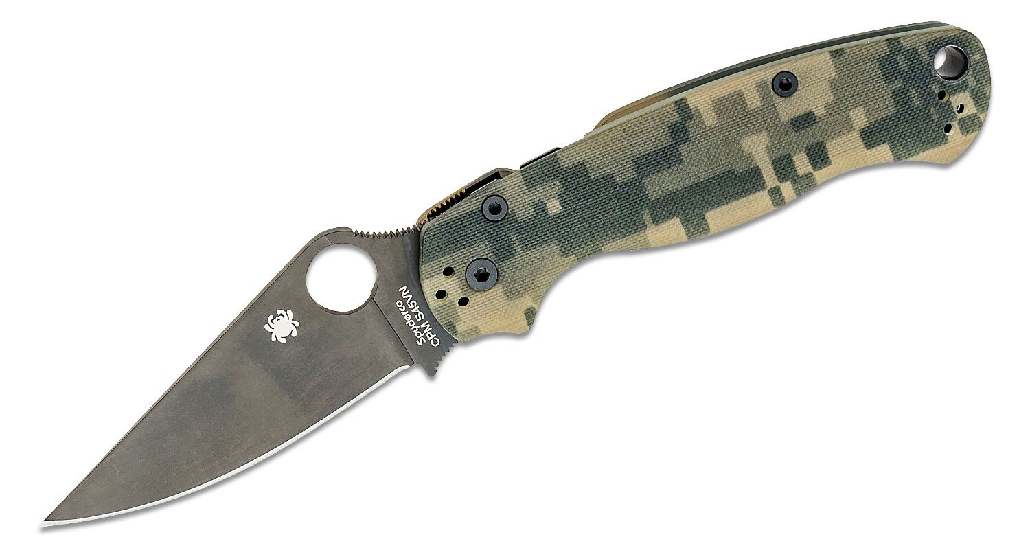 Spyderco Paramilitary 2 CPM-S45VN Black Plain Blade, Digital Camo Handles #C81GPCMOBK2