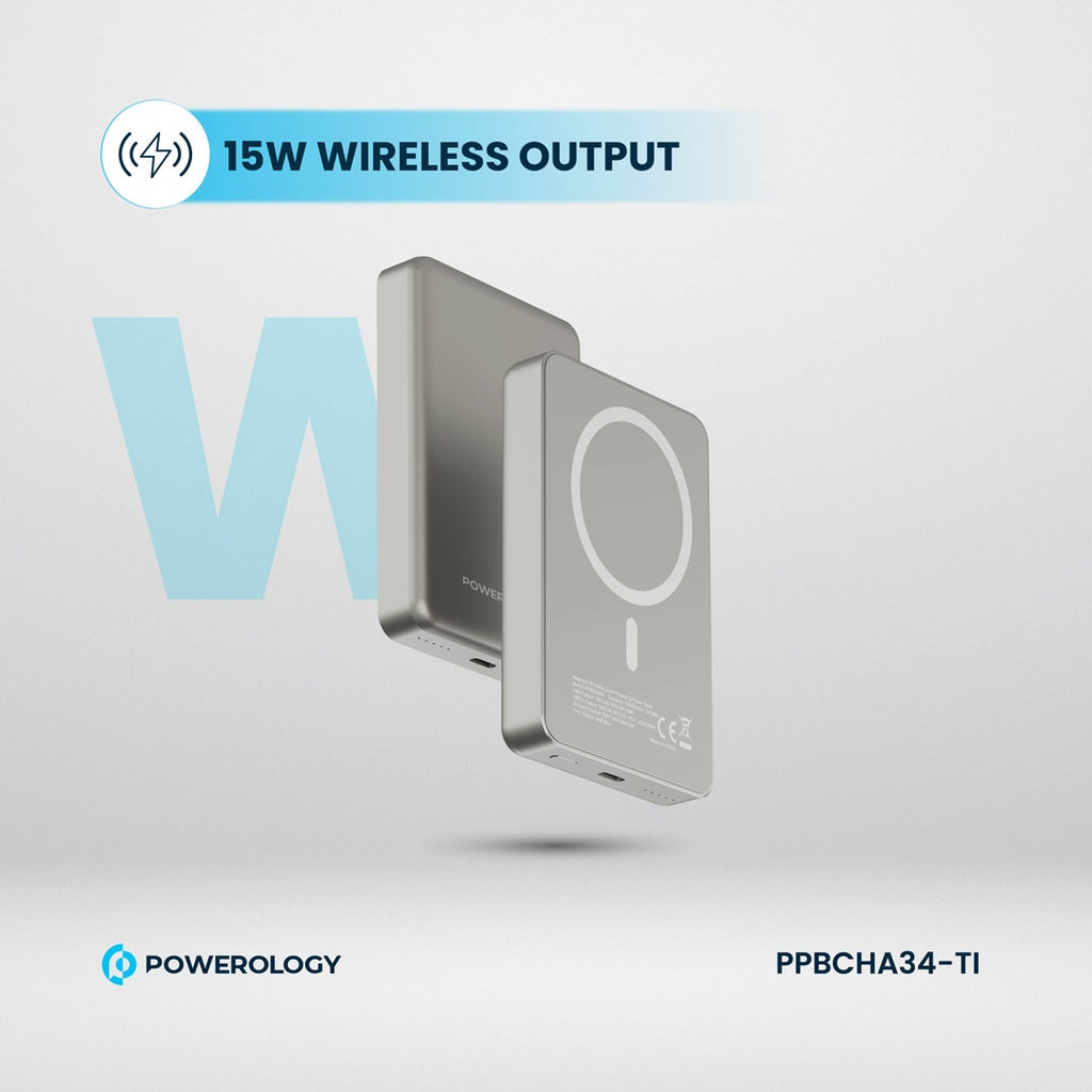 Powerology 10000  mAh 15W Magnetic Wireless PD20W Power bank