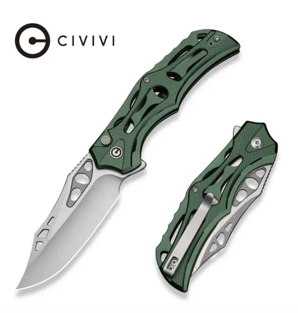 CIVIVI Biophase Flipper & Button Lock Knife Aluminum Handle #C23083-1