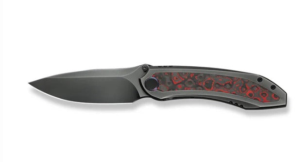 WEKNIFE Winsome Thumb Stud & Front Flipper Knife Titanium & FatCarbon Fiber Handle #WE23092-4