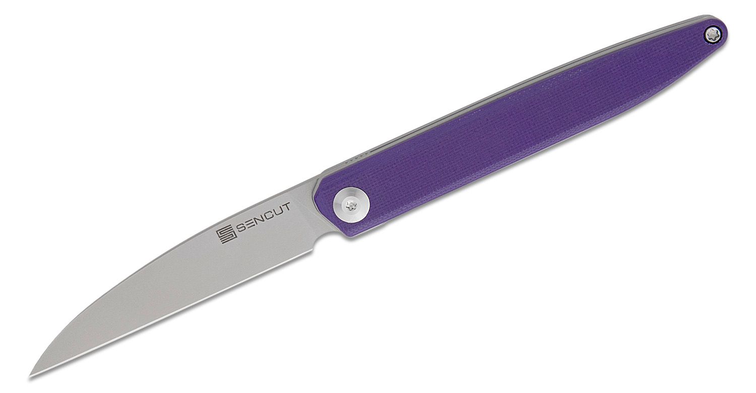 SENCUT Jubil Front Flipper Knife - Purple G10 #S20029-1