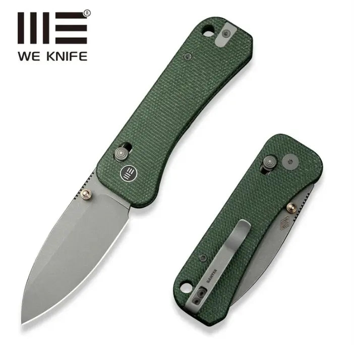 WEKNIFE Banter 2 Thumb Stud & Crossbar Lock Knife Micarta Handle #WE23075-3