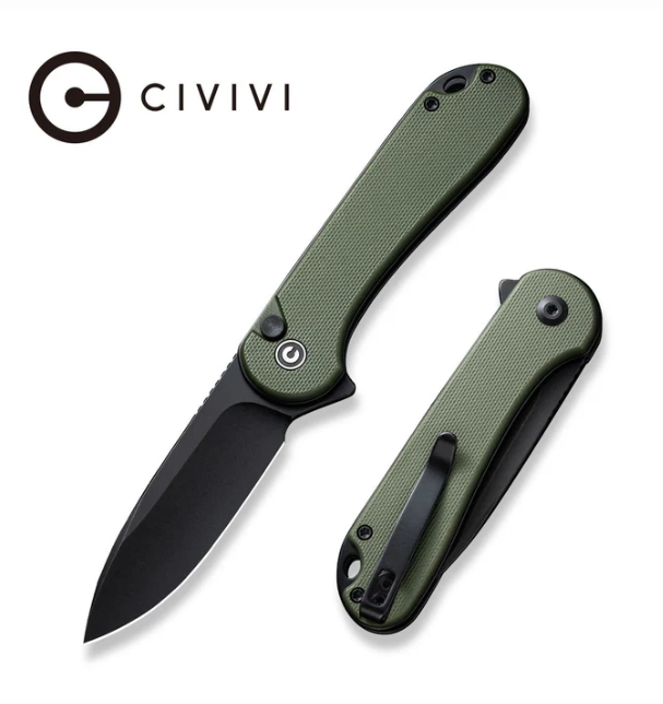 CIVIVI Button Lock Elementum II Flipper Knife G10 Handle #C18062P-3