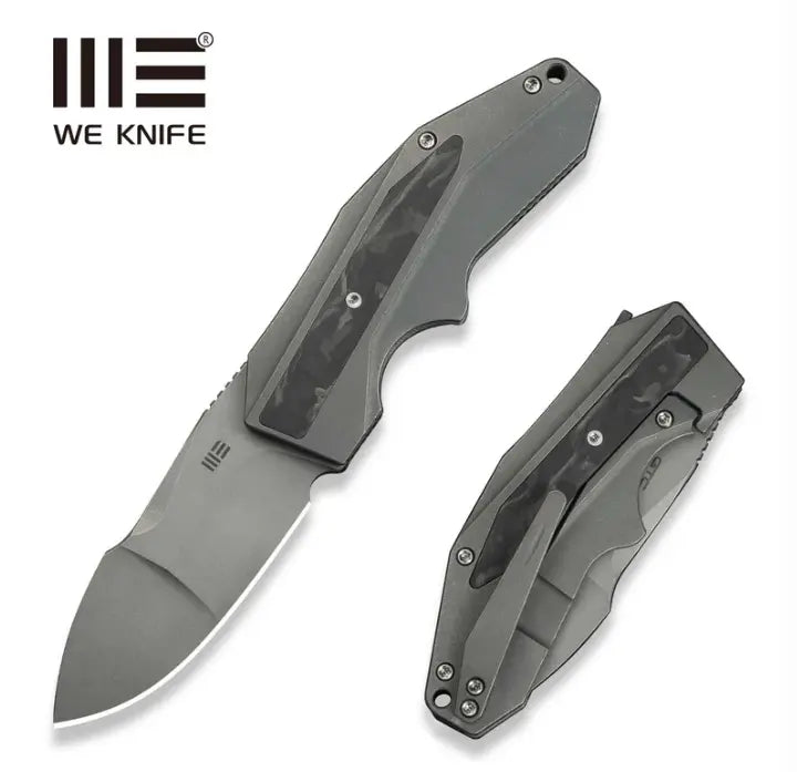 WEKNIFE Coral SLT Flipper Knife Titanium & Carbon Fiber Handle #WE24044-2