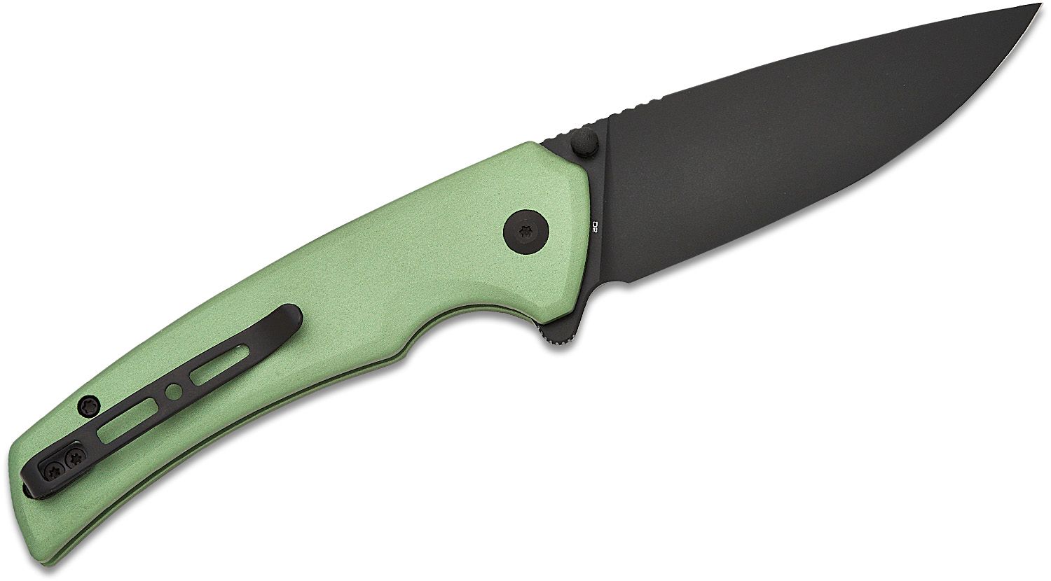 SENCUT Serene Flipper Knife - Green Aluminum #S21022B-5