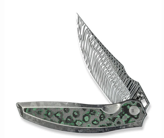 WEKNIFE Quinseris Flipper & Thumb Stud Knife Titanium & FatCarbon Fiber Handle #WE23093-DS1