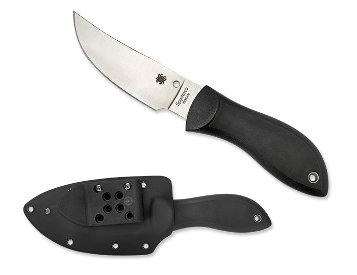 Spyderco Bill Moran VG10 Satin Bowie Blade, FRN Handle Boltaron Sheath #FB01P