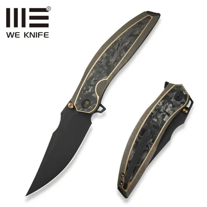 WEKNIFE Quinseris Flipper & Thumb Stud Knife Titanium & Carbon Fiber Handle #WE23093-2