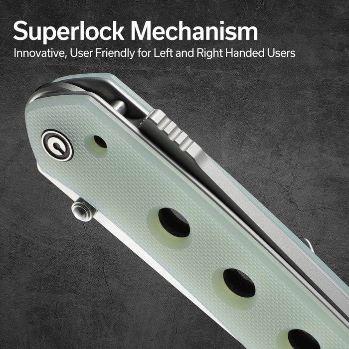 CIVIVI Vision FG Thumb Stud & Superlock Knife G10 Handle #C22036-2