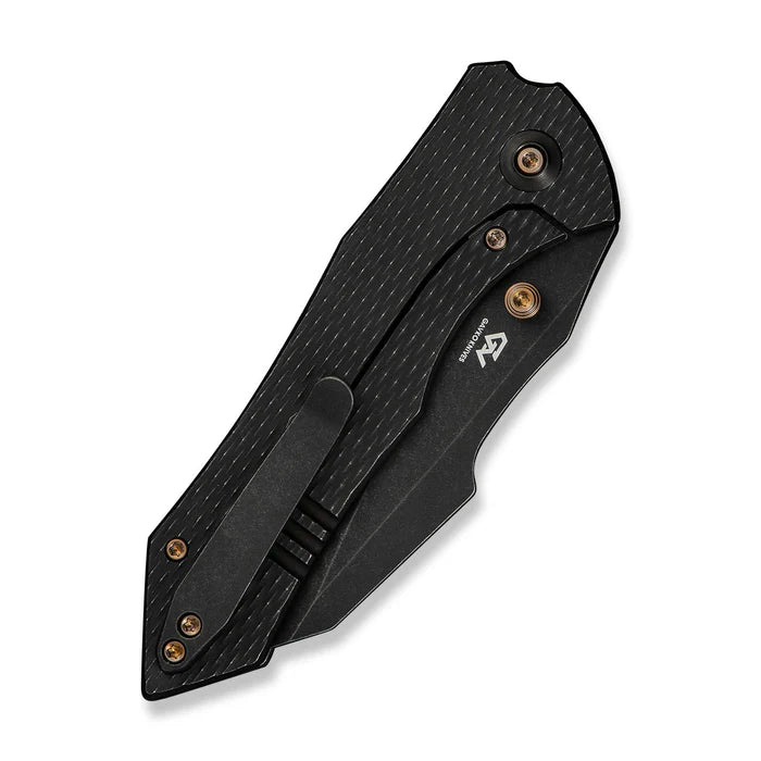 WEKNIFE High-Fin XL Thumb Stud Knife Titanium Handle #WE24010-1