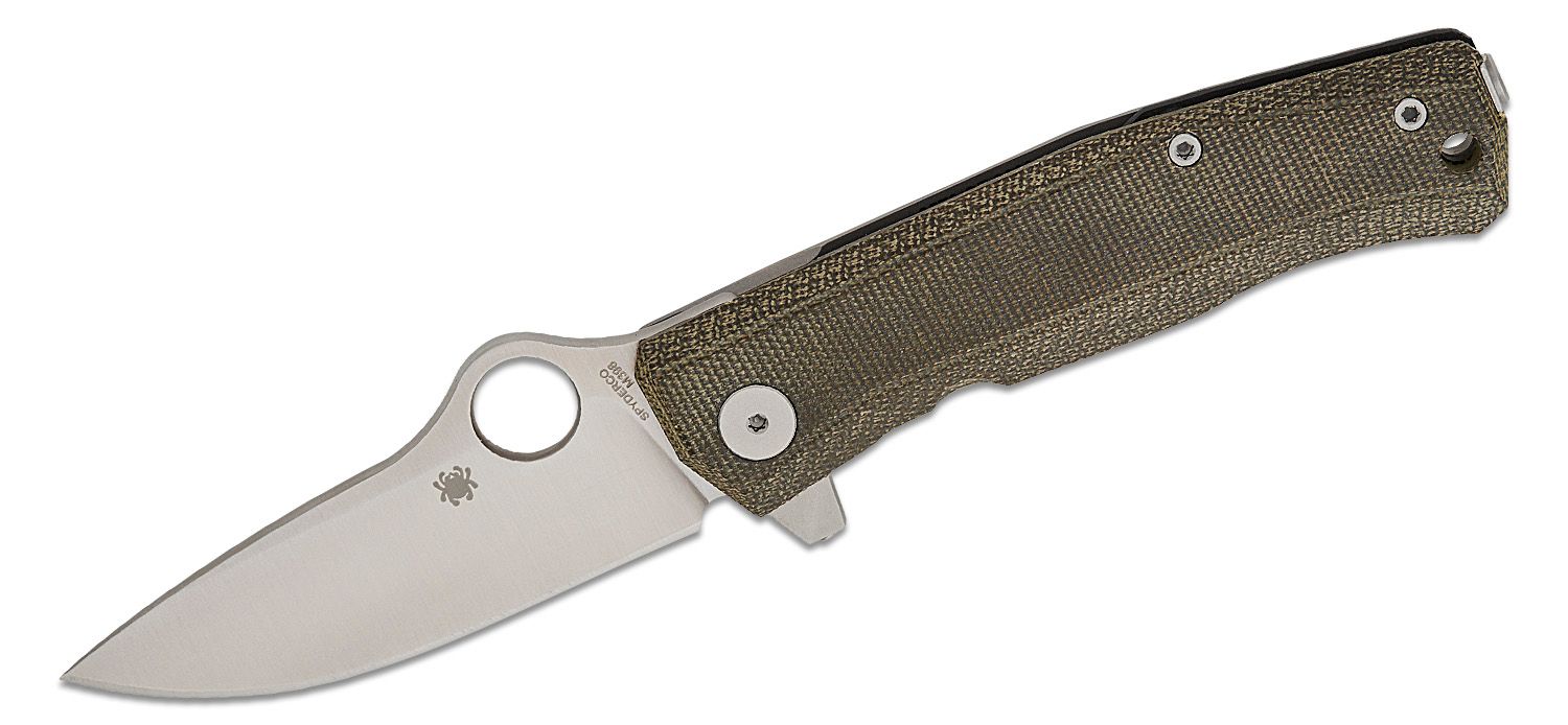 Spyderco SpyMyto Flash Batch Flipper Knife M398  Micarta Handle Titanium Lock #C265MTIP