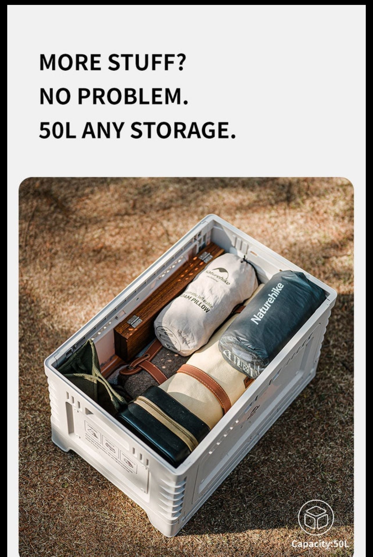 PP folding storage box From Naturehike 50L #CNH22SN019