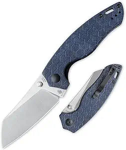 Kizer Azo Towser K Liner Lock Knife Blue Richlite #V4593C1