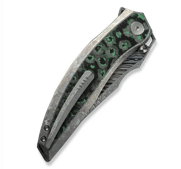 WEKNIFE Quinseris Flipper & Thumb Stud Knife Titanium & FatCarbon Fiber Handle #WE23093-DS1