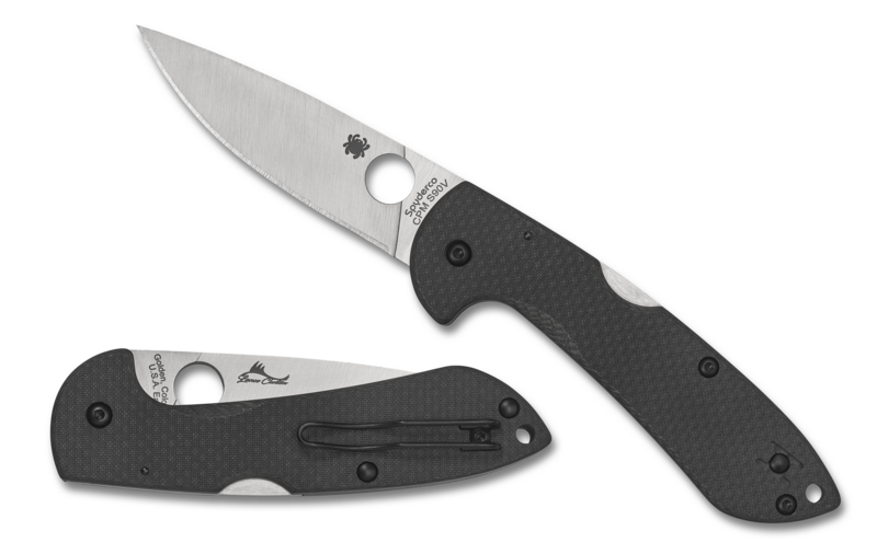 Spyderco Siren Sprint Run Folding Knife CPM-S90V Satin Plain Blade, Carbon Fiber Handles #C247CFP