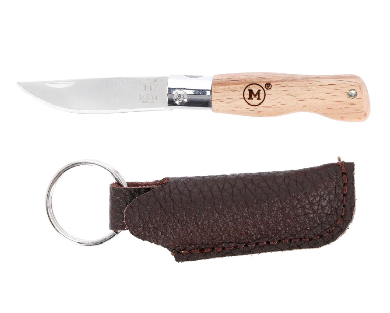 MAIN Mini line pocket knife with pouch - Beech wood #6001