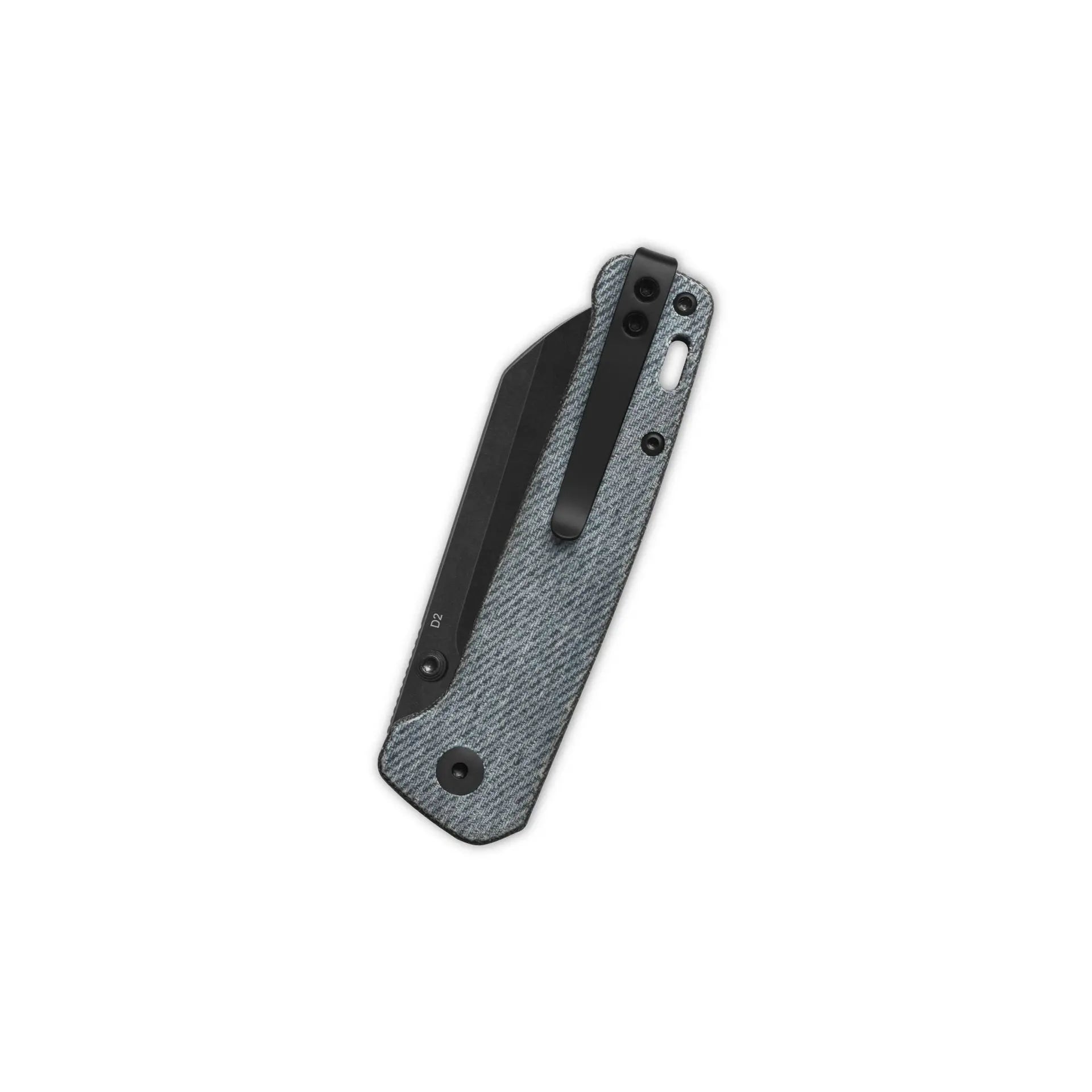 Penguin V2 Linerlock, D2 black stonewash,Denim micarta #QS130V2-B2