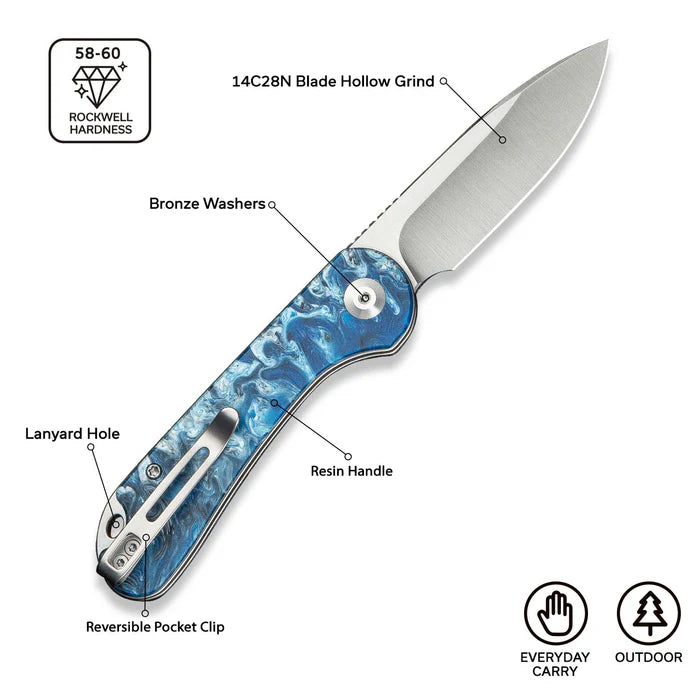 CIVIVI Elementum Slip Joint Knife Resin Handle #C18062AJ-4