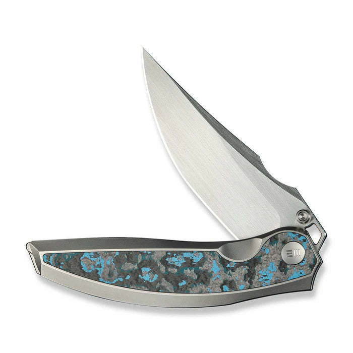 WEKNIFE Quinseris Flipper & Thumb Stud Knife Titanium & FatCarbon Fiber Handle #WE23093-4