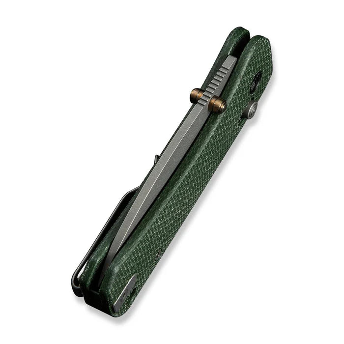 WEKNIFE Banter 2 Thumb Stud & Crossbar Lock Knife Micarta Handle #WE23075-3