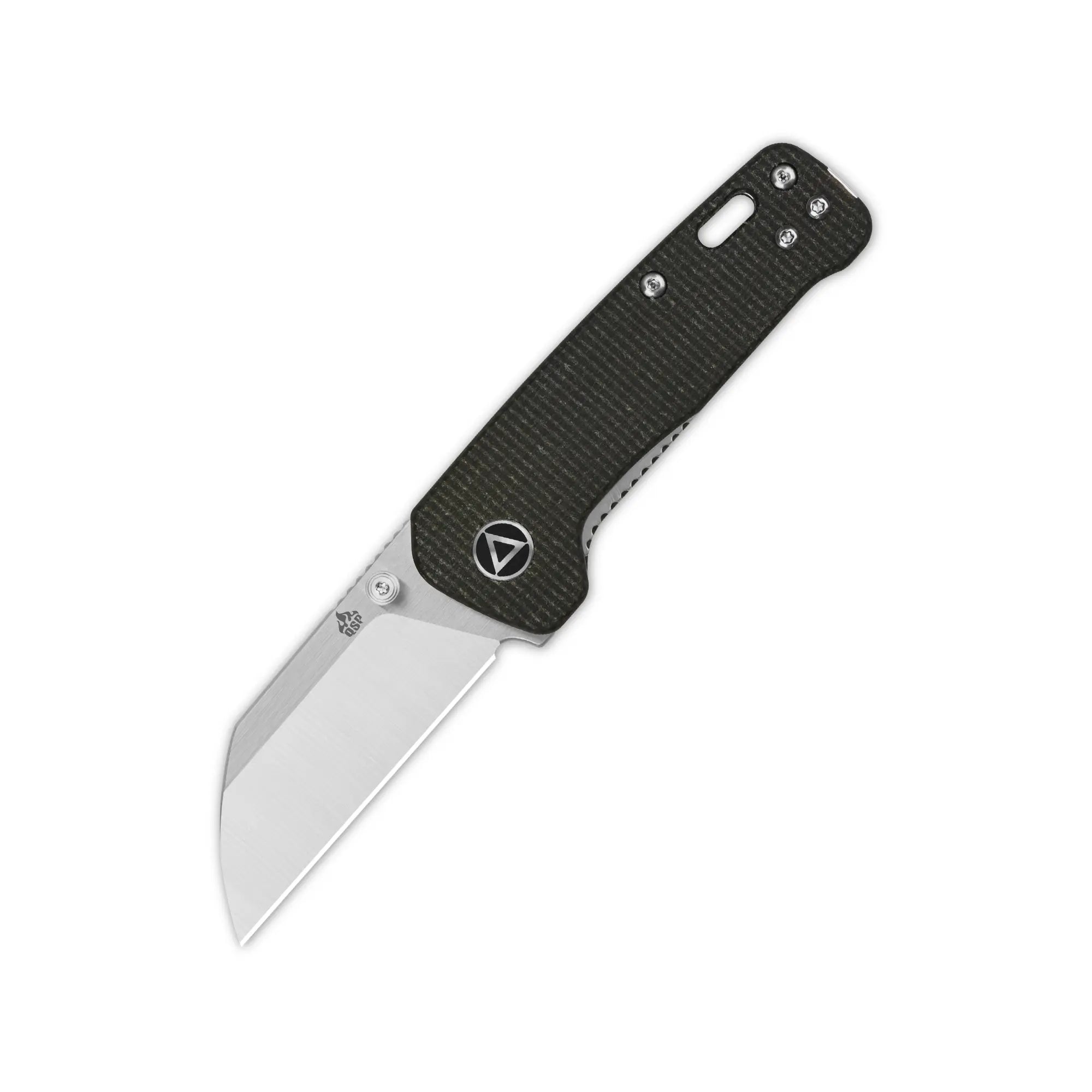 Penguin Mini Liner lock, 14C28N satin, Dark brown micarta #QS130XS-A