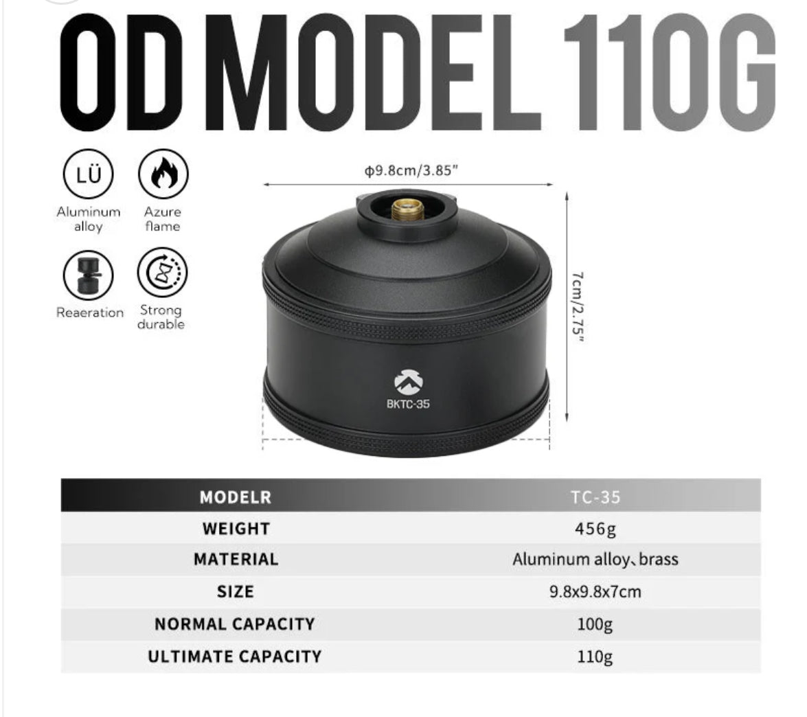 Refillable Isobutane Gas Tank 110g #BKTC-35