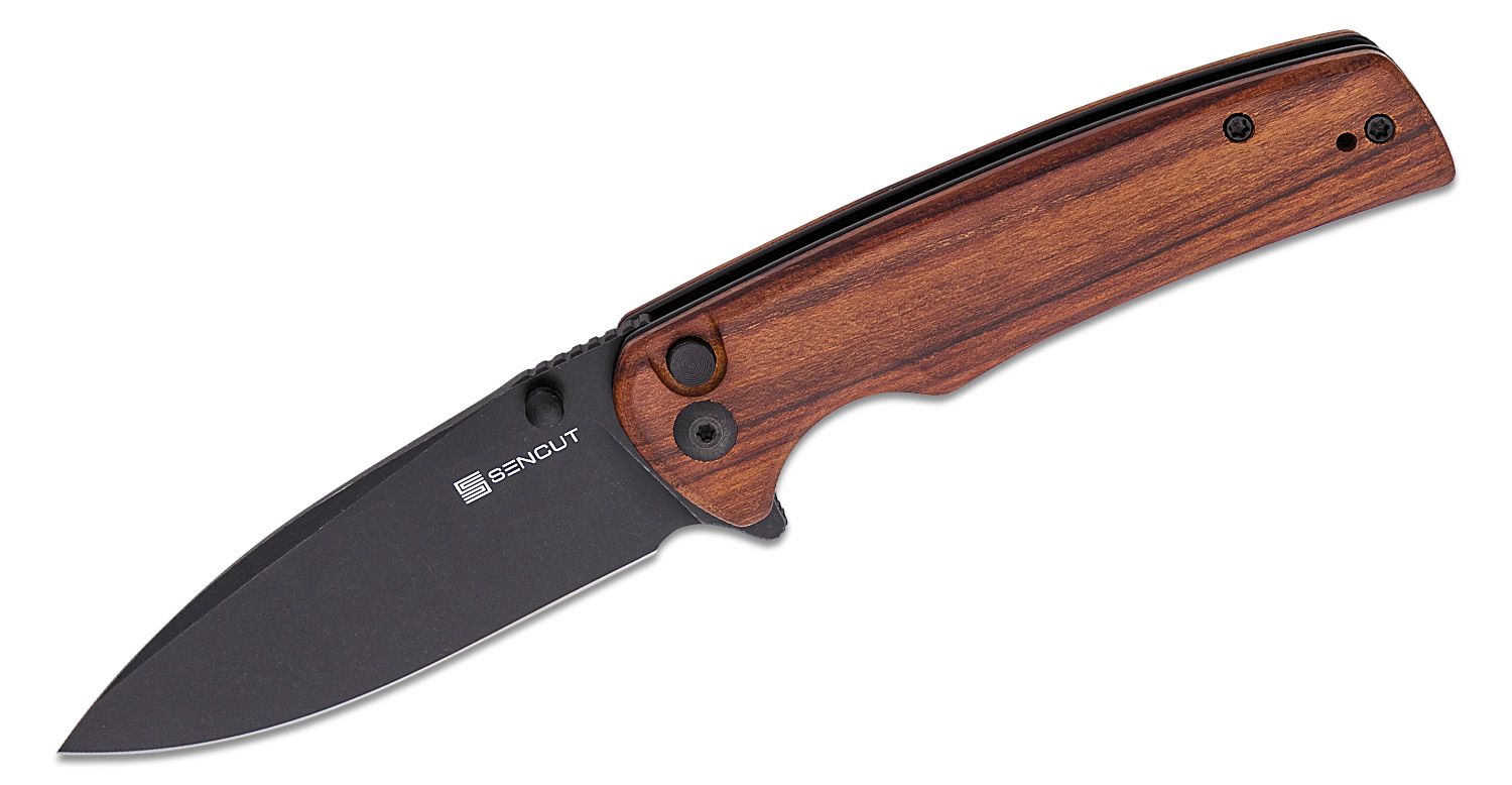 SENCUT Sachse Flipper Knife - Guibourtia Wood # S21007-6