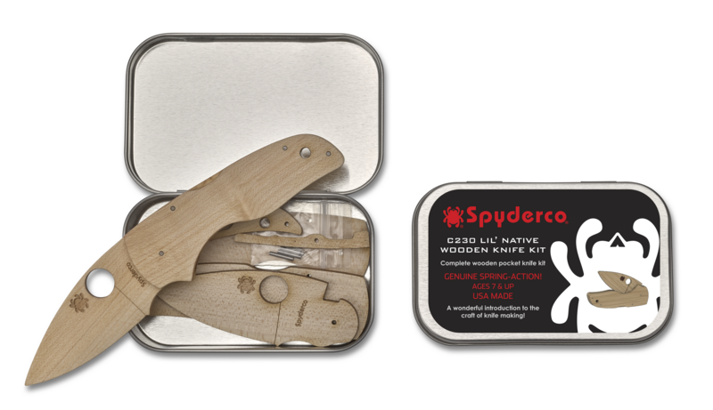 Spyderco Lil Native C230 Wooden Folding Knife Kit #WDKIT2