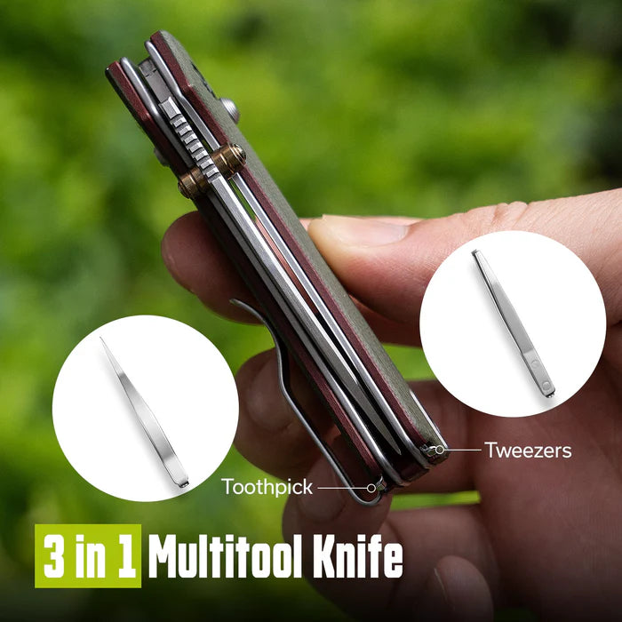 CIVIVI Baby Banter 2 - TG Thumb Stud & Crossbar Lock Knife G10 Handle #C24074-1