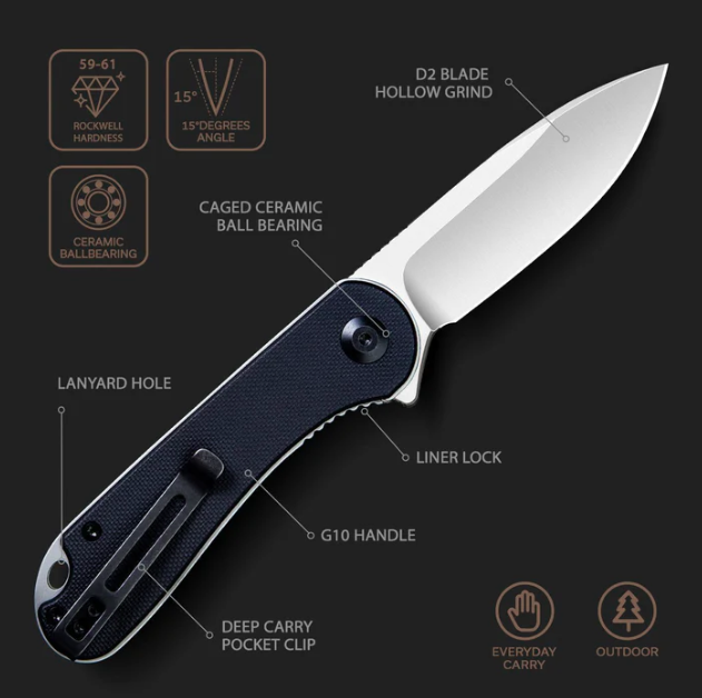 CIVIVI Elementum Flipper Knife G10 Handle #C907A