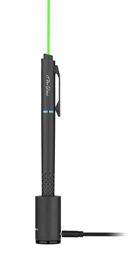 Olight O'pen Glow Pen with Integrated LED Flashlight and Charging Base 120 - lumens