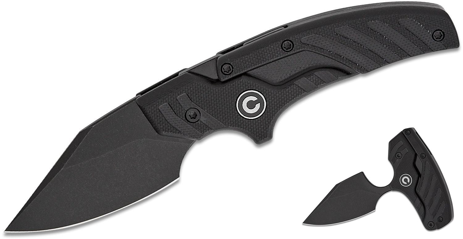 CIVIVI Typhoeus Adjustable Folding Push Dagger - Black G10 #C21036-1