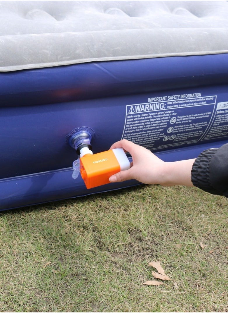 Porodo Lifestyle Camping Inflate and Deflate Air Pump with Light #PD-LFST041-OG