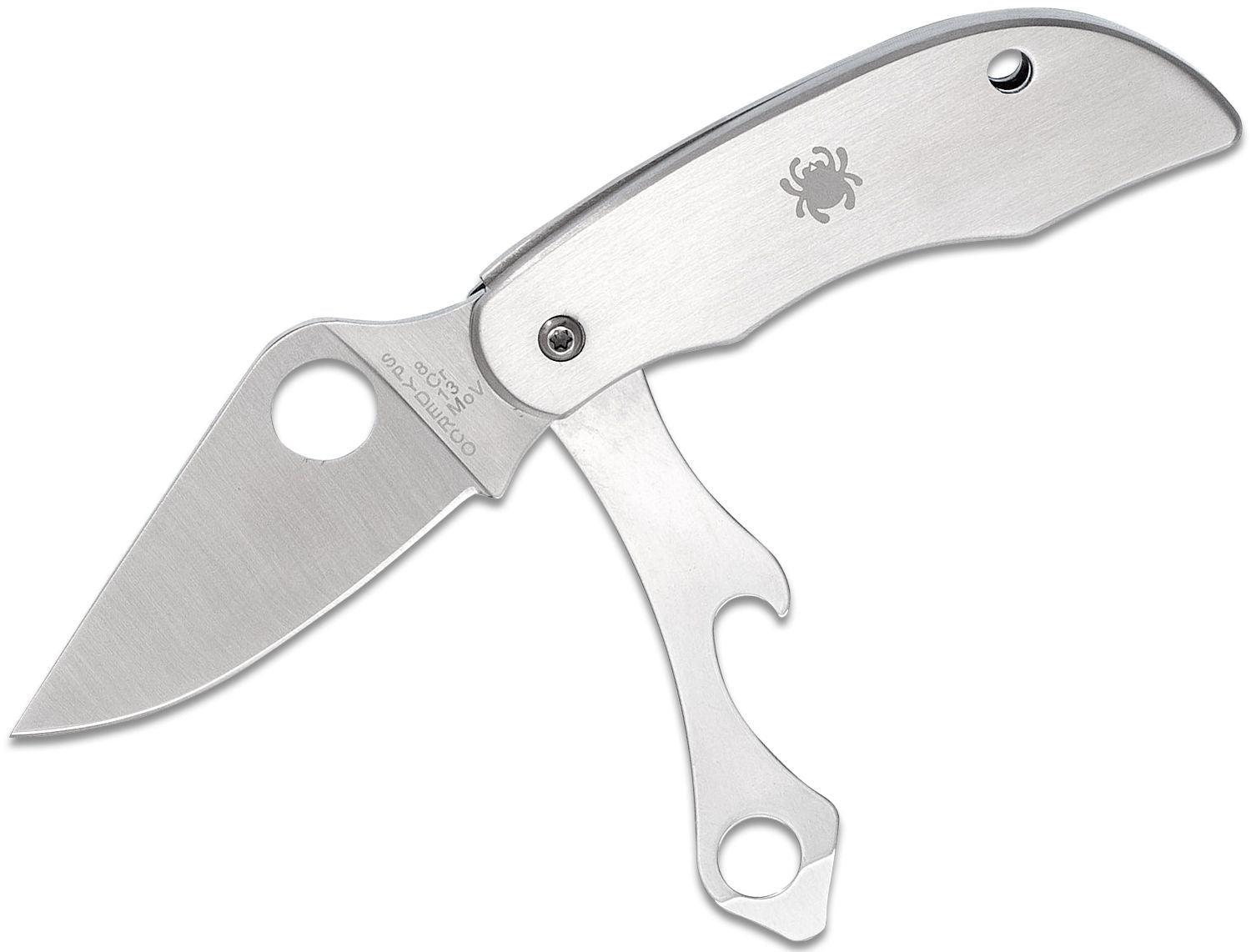 Spyderco ClipiTool Bottle Opener/Screwdriver  Stainless Steel Handles, Slipjoint (non-locking) #C175P
