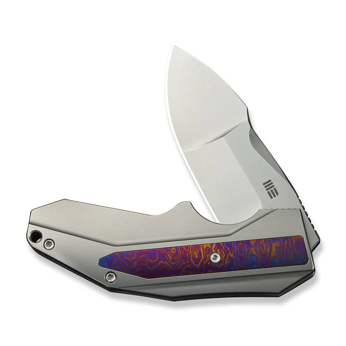 WEKNIFE Coral SLT Flipper Knife Titanium & Timascus Handle #WE24044-4