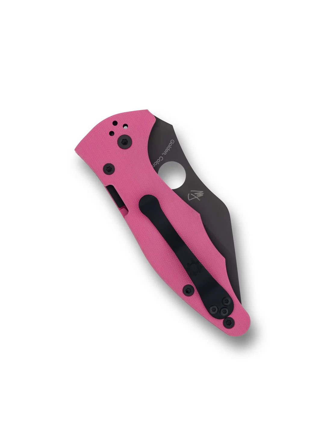 SPYDERCO SP YOJIMBO 2 PINK G-10 CPM  S30V BLACK BLADE PLAINEDGE #C85GPNBKP2
