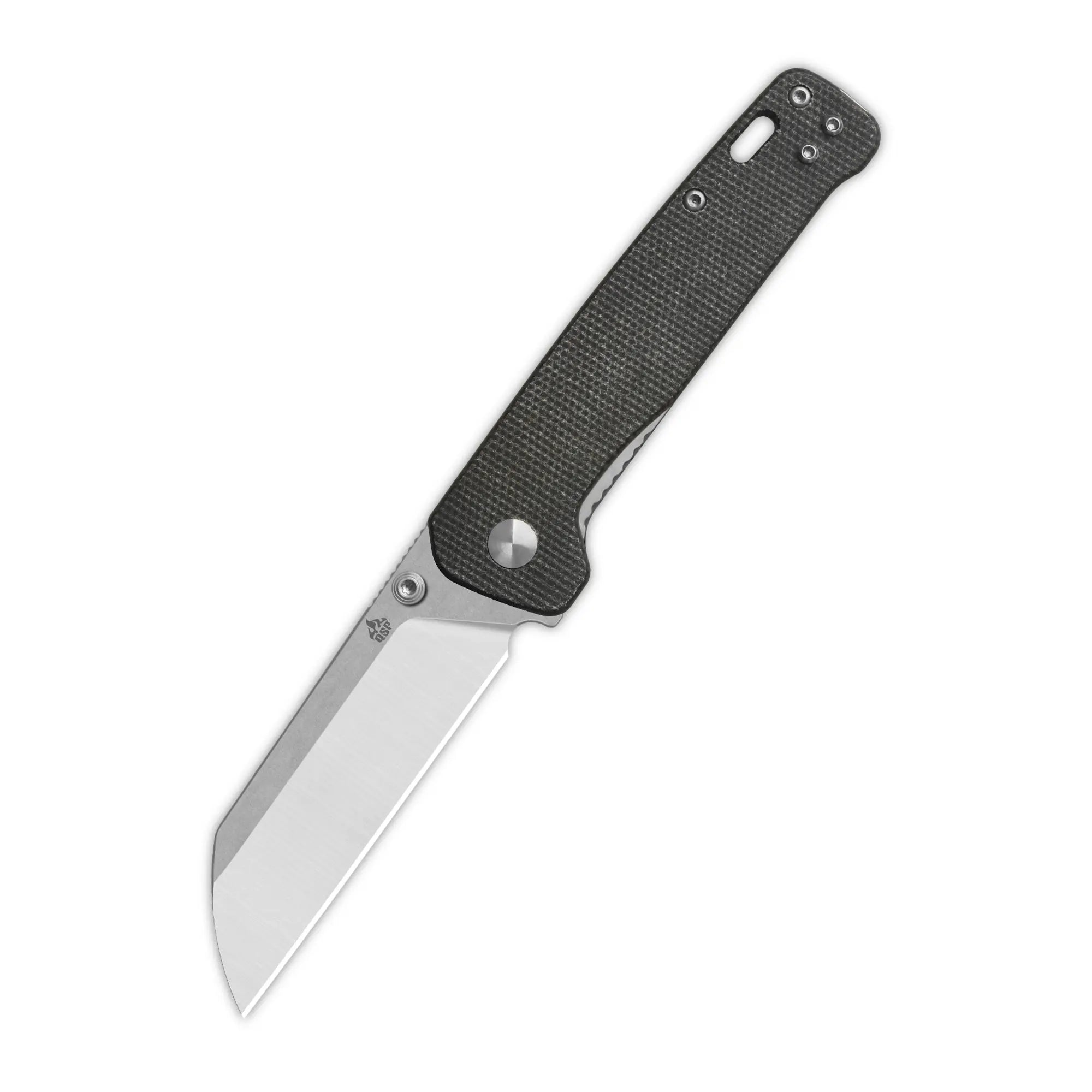 Penguin V2 Liner lock, D2 stonewashed - satin,  Dark Brown micarta #QS130V2-A1