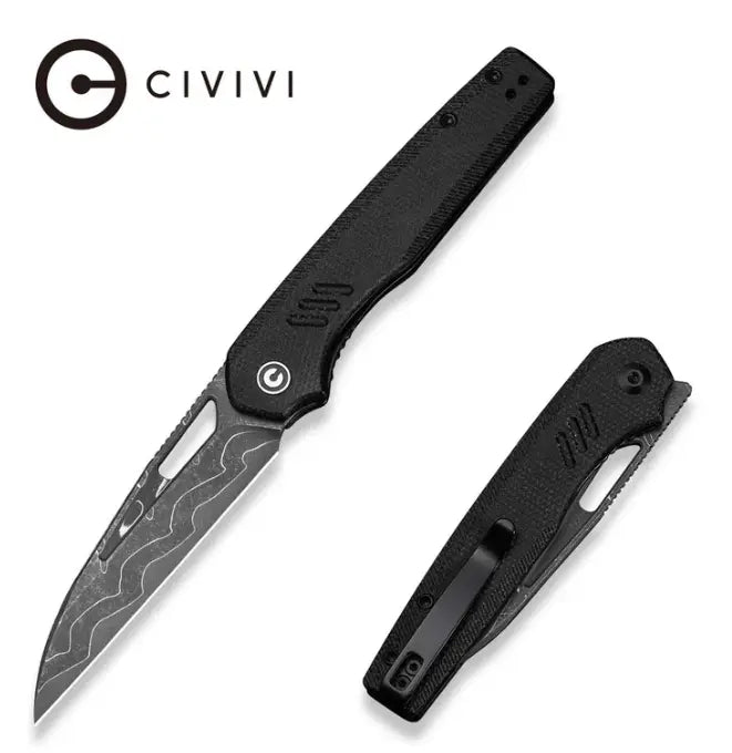 CIVIVI Guile Front Flipper & Thumb Hole Knife Micarta Handle #C24062B-DS1