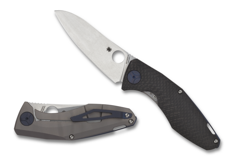 Spyderco Drunken Carbon Fiber RIL TITANIUM CPM S90V #C235CFTIP