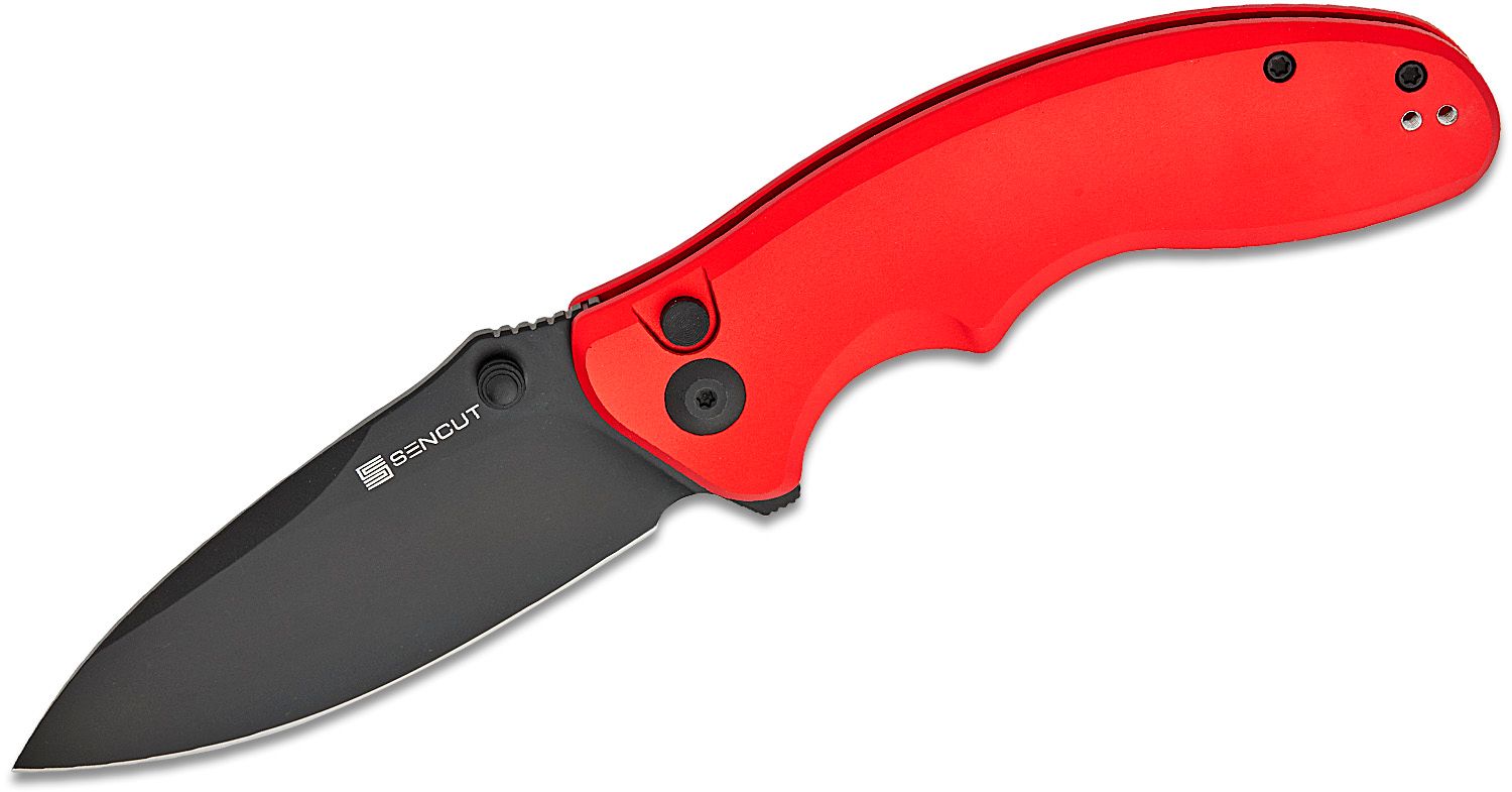 SENCUT Cybrix Folding Knife - Red Aluminum #S23098A-3