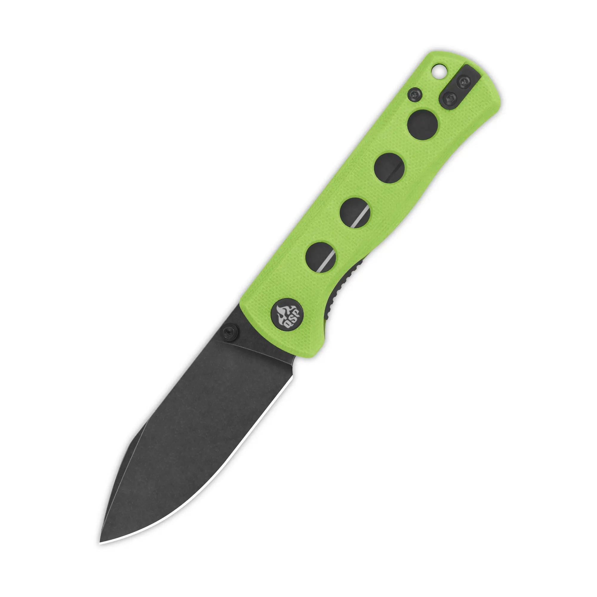 Canary folde Liner lock, 14C28N black stonewashed, Neon G10 #QS150-C2