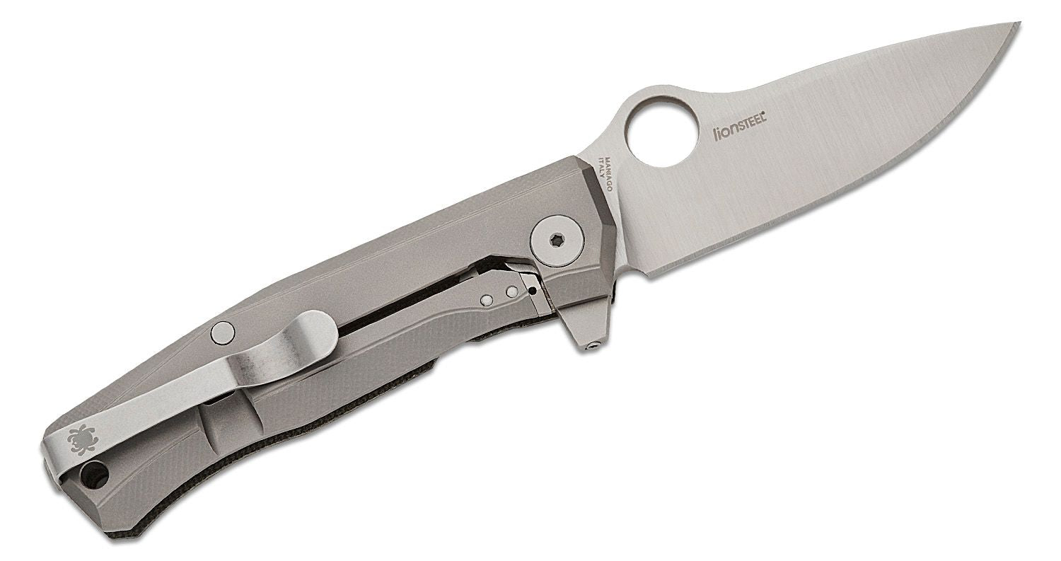 Spyderco SpyMyto Flash Batch Flipper Knife M398  Micarta Handle Titanium Lock #C265MTIP