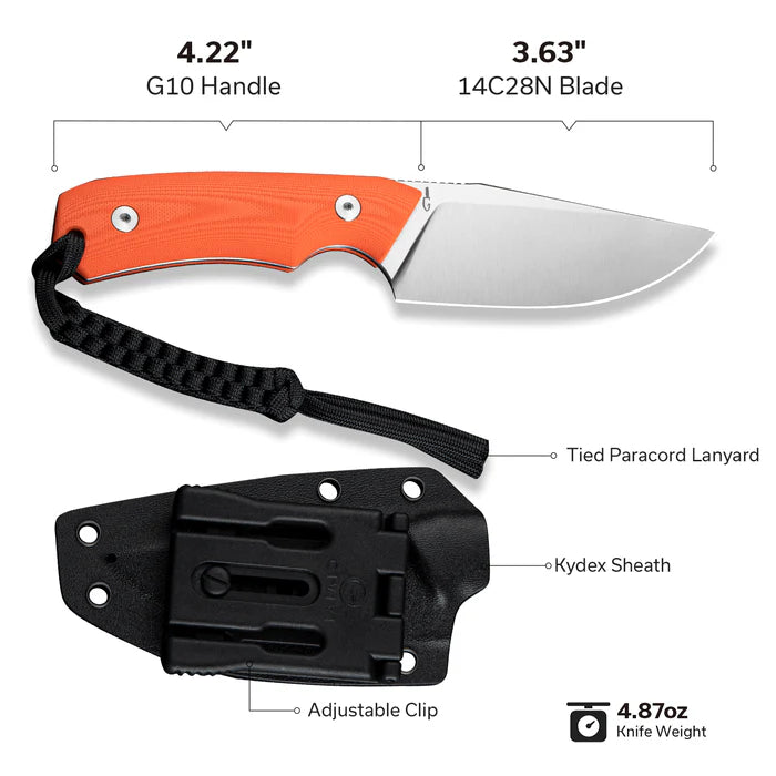 CIVIVI Gander Fixed Blade Knife G10 Handle #C24058B-1