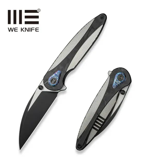 WEKNIFE Zenthra Flipper & Thumb Stud Knife Titanium & Carbon Fiber Handle #WE24021C-1