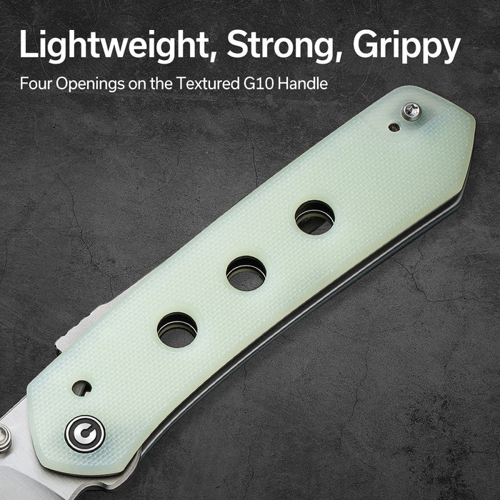 CIVIVI Vision FG Thumb Stud & Superlock Knife G10 Handle #C22036-2