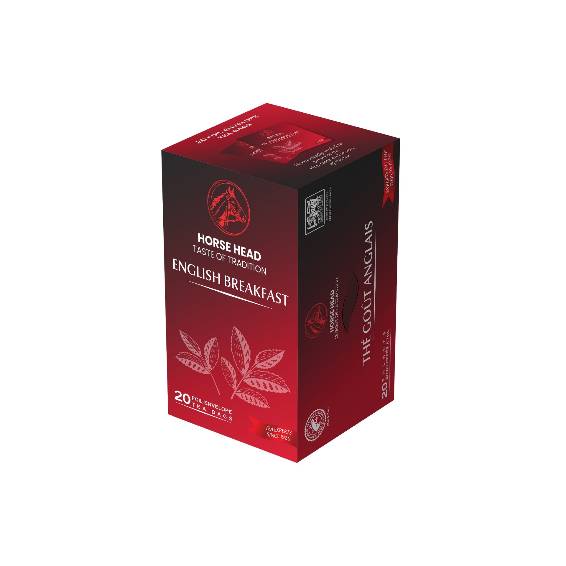 HORSE HEAD ENGLISH BREAKFAST TEA FOIL BAG 20*2G