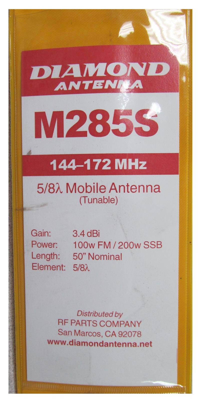Diamond Antenna Monoband Mobile Antennas #M285S