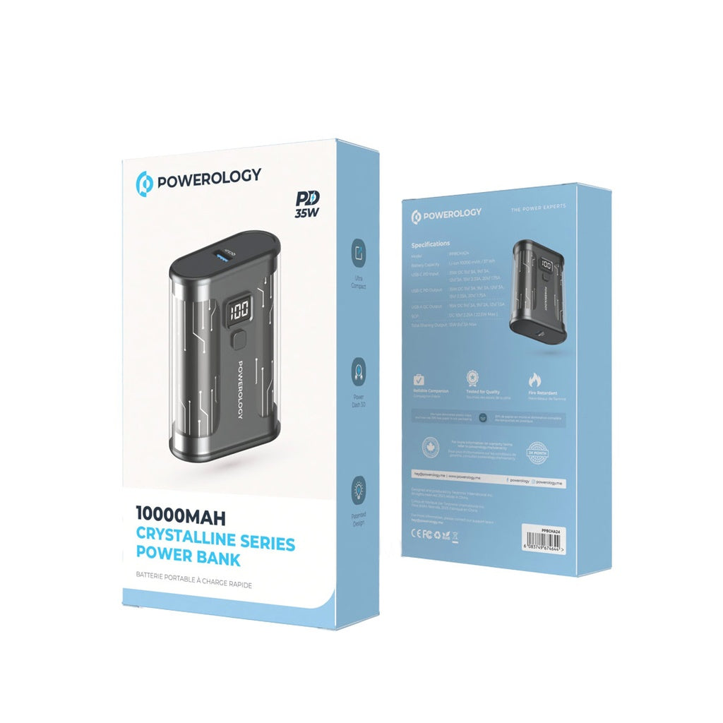 Powerology Crystalline Series Power bank 10000mAh PD  35W #PPBCHA24