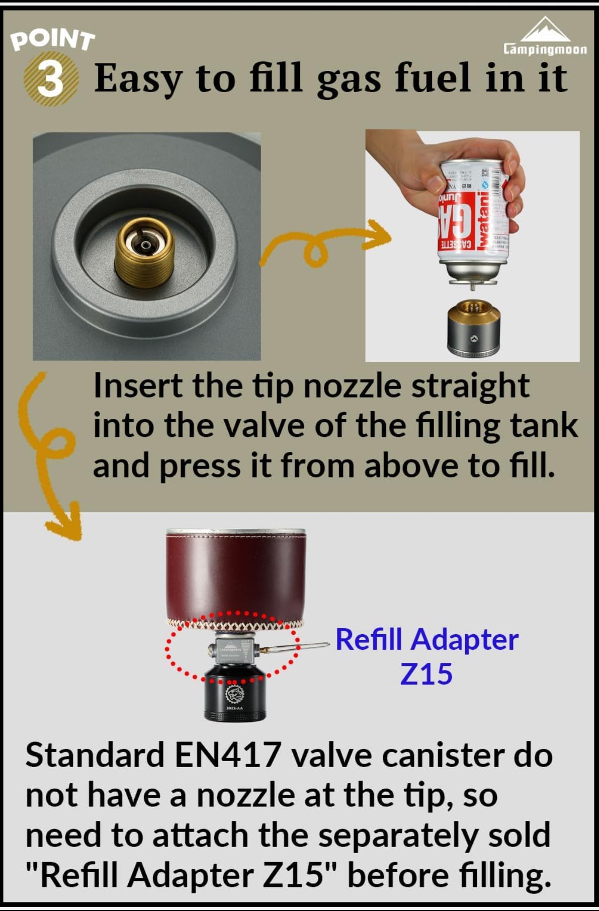 Refillable Isobutane Gas Tank 110g #BKTC-35